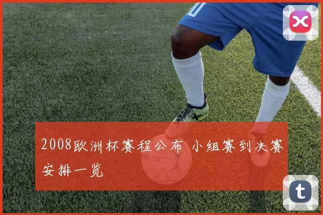 2008欧洲杯赛程公布 小组赛到决赛安排一览